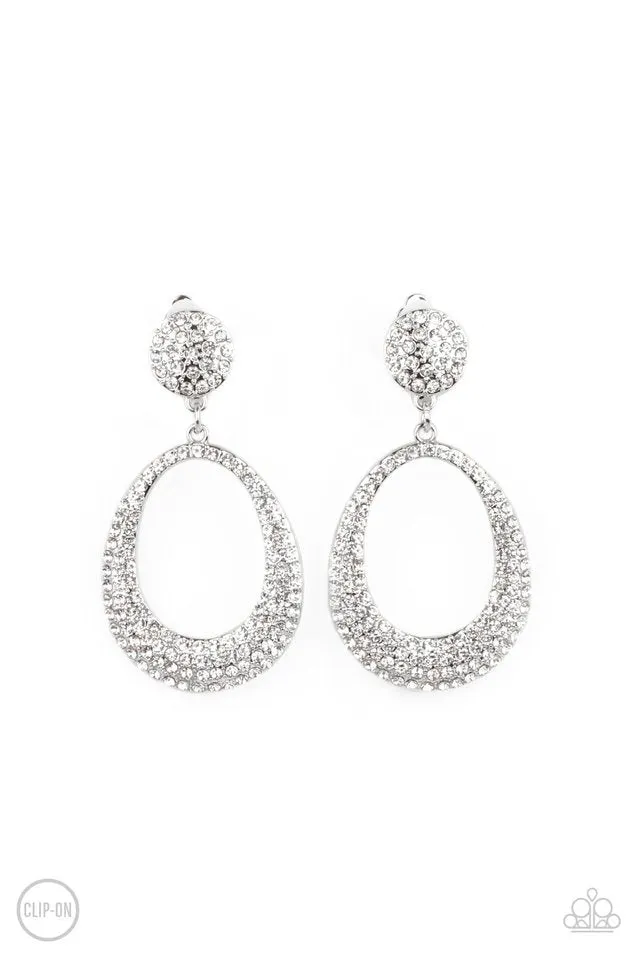 Paparazzi Earring ~ Sophisticated Smolder - White