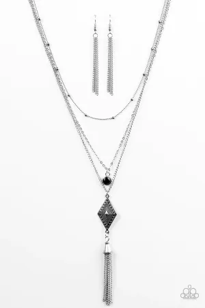 Paparazzi Necklace ~ Hightail It - Black