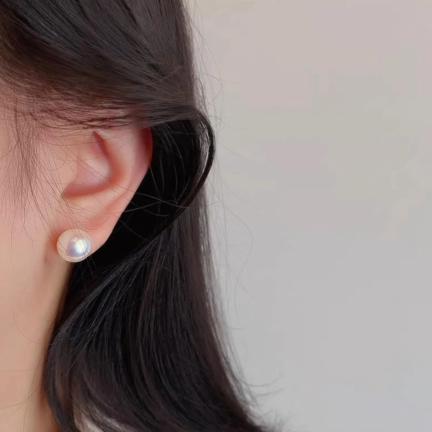 Pearl Clip on Earrings for Women Silver Rhinestones Pearl Dangle Drop Earring Large Pearls Earring Non Pierced Party Jewelry Wedding Jewelry for Brides Bridesmaid Birthday Gifts for Women