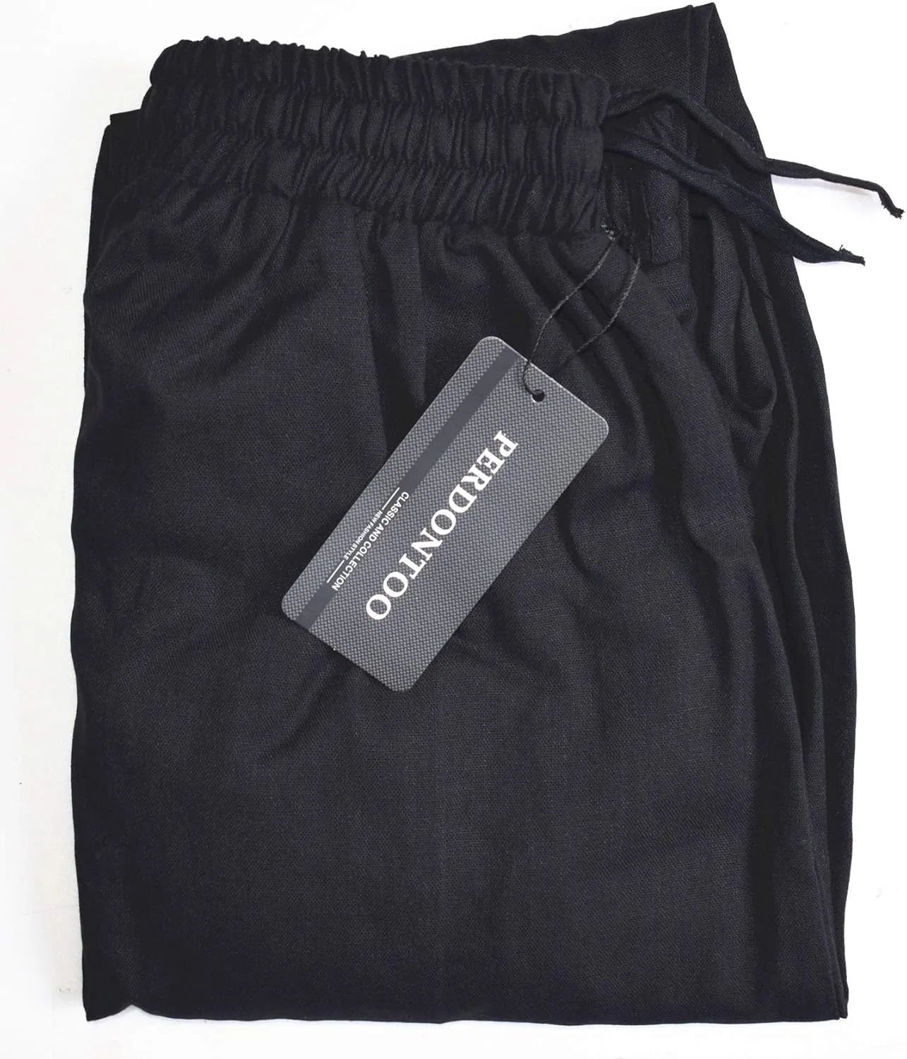 perdontoo Mens Harem Pants Loose Fit Elastic Waist Drawstring Aladdin Hippie Trousers