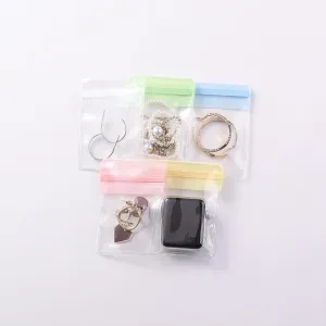 PVC Antioxidant Jewelry Storage Pouches Bracelets Necklaces Earrings Rings Storage Bags (MIXED COLOR, 2 * 2.8,50pcs)
