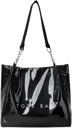 PVC Tote Bag Large Waterproof Kraft Paper Handbags with Zipper Pockets Handle for Women Work Beach Swimming
