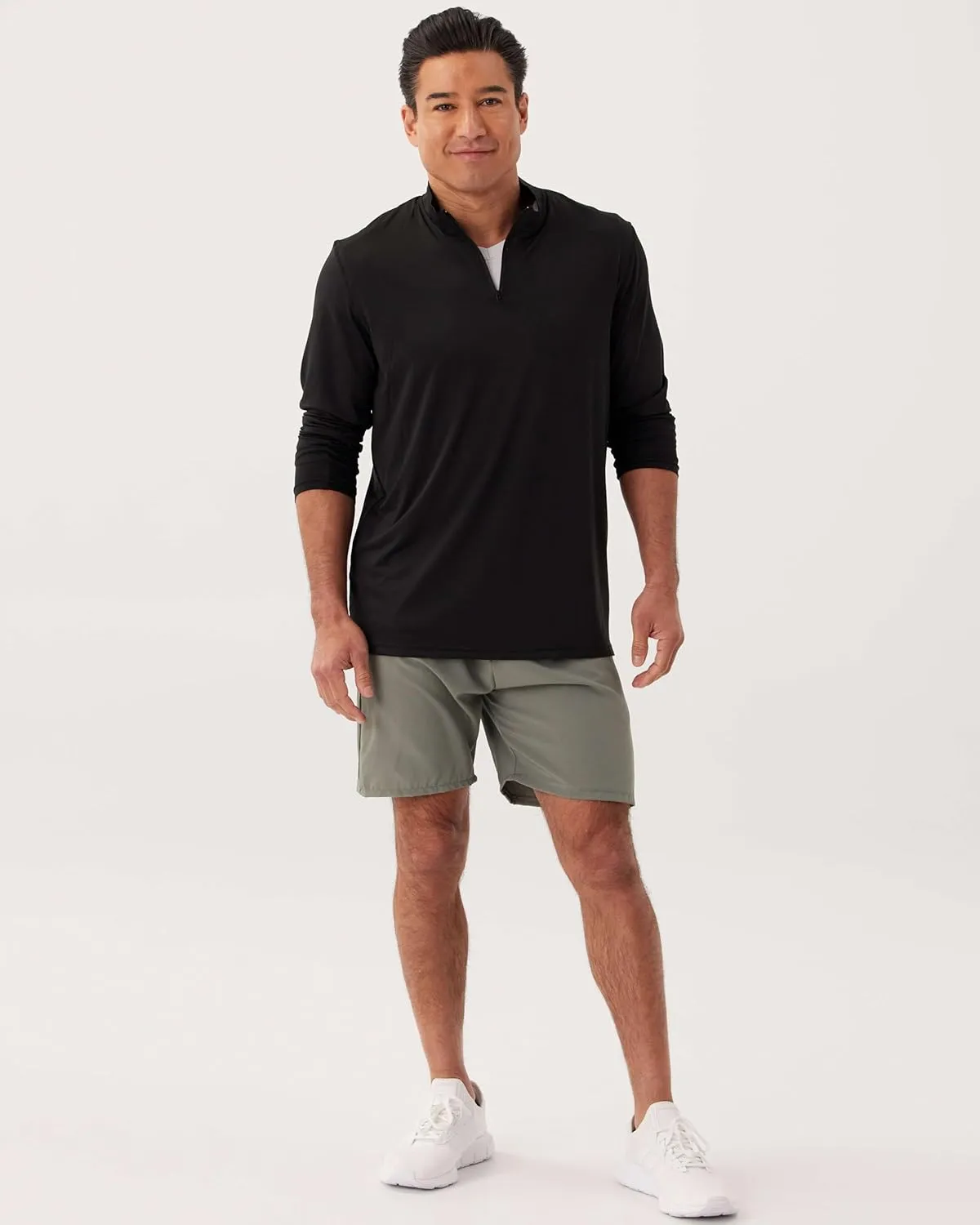 Real Essentials 3 Pack: Men's Dry-Fit Active Quarter Zip Long Sleeve Athletic Performance Pullover (Available in Big & Tall)