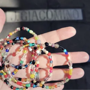 Repurposed Vintage Mardi Gras Bead Bracelets • Set of Three