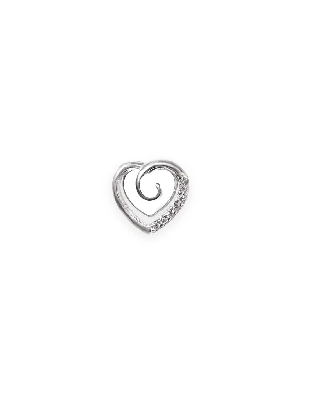 Rubans 925 Silver Sterling Silver Heart Stud Earrings