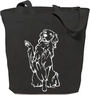 SAUIVD Golden Retriever Graphic Canvas Tote Bag Eco Friendly Shoulder Bag Dog Lover Handbag Shopping Bag