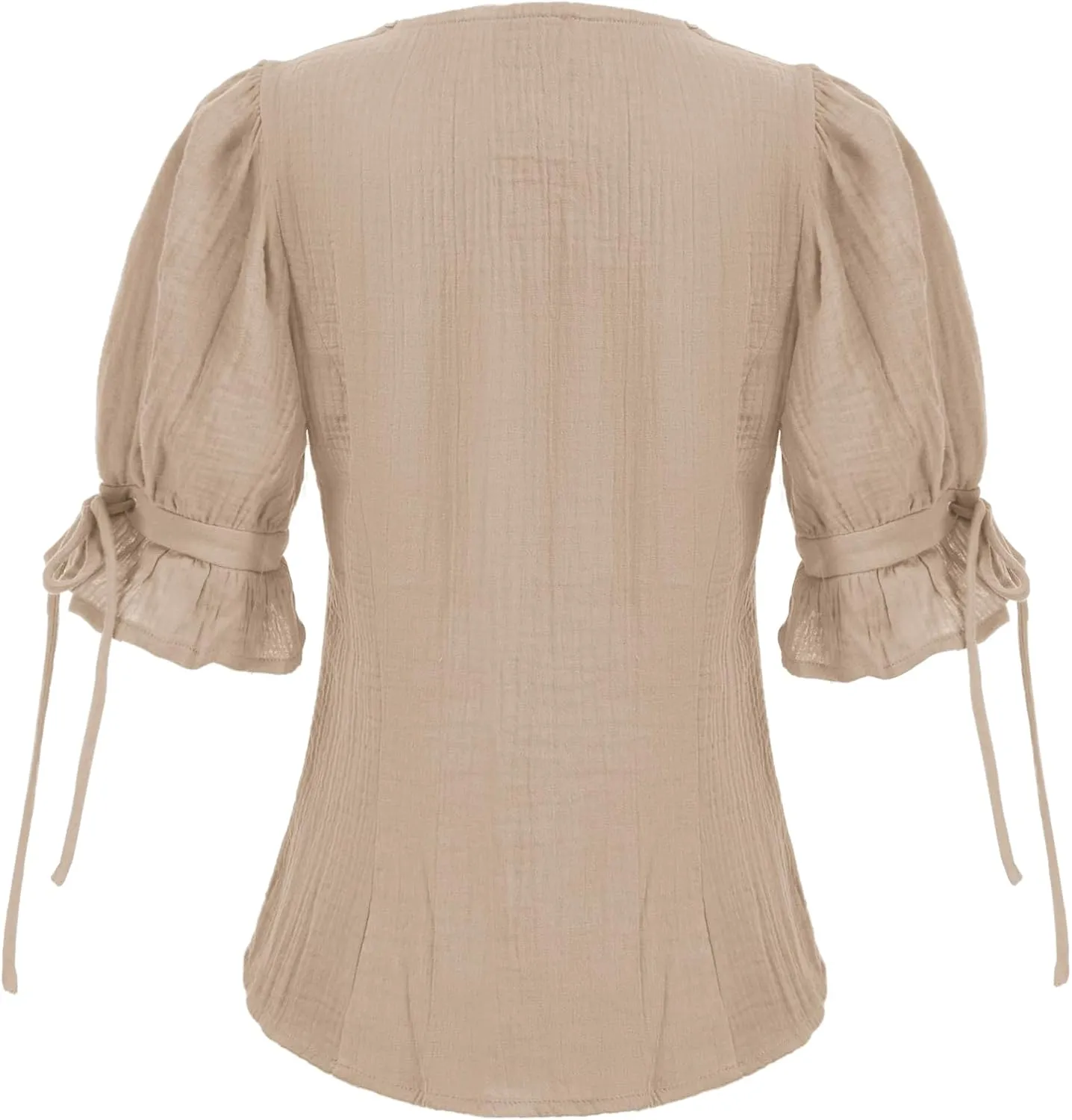 Scarlet Darkness Renaissance Shirts for Women Summer Plus Size Lace-up Tops
