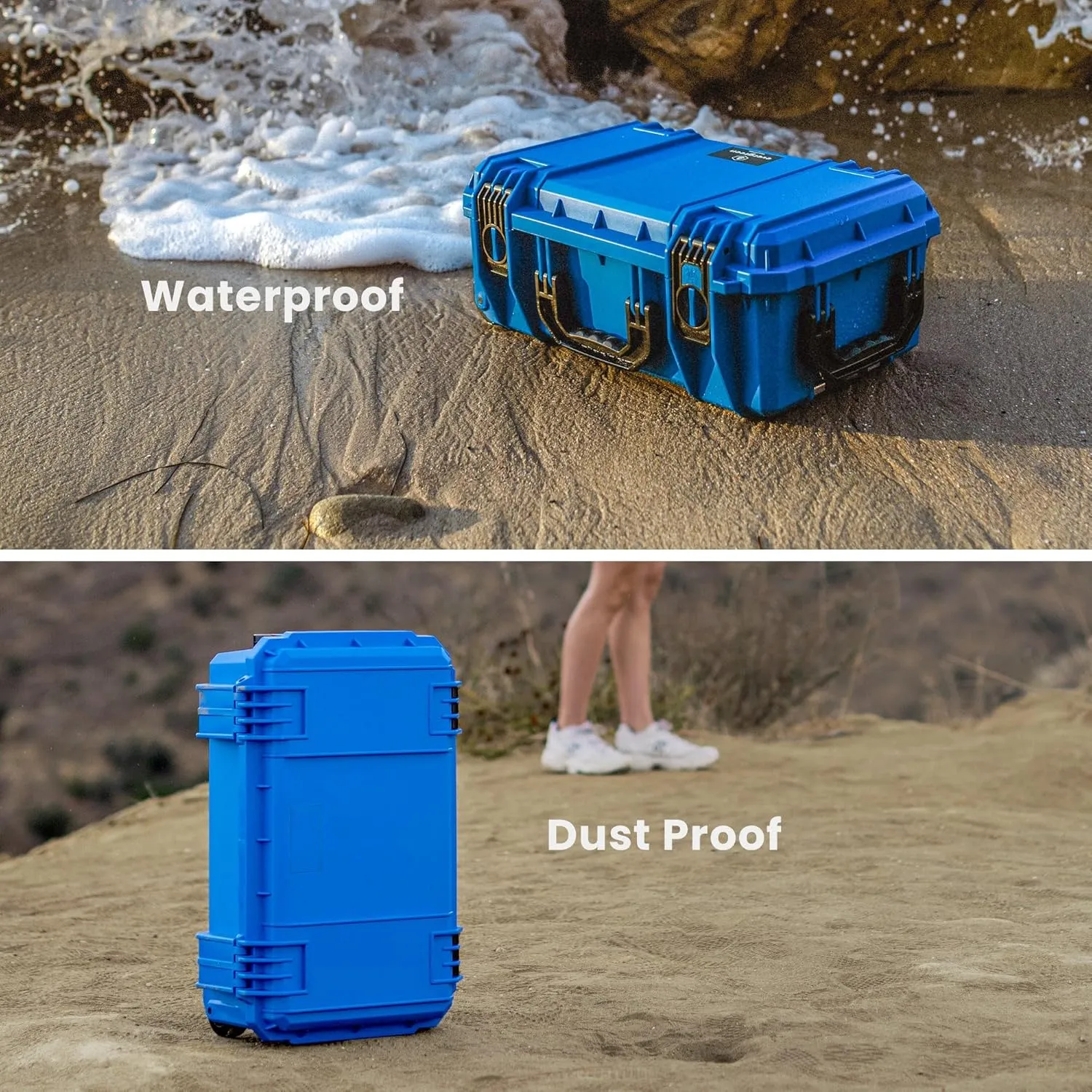 Seahorse 830 Protective Travel Suitcase - TSA Approved/Mil Spec / IP67 Waterproof/USA Made