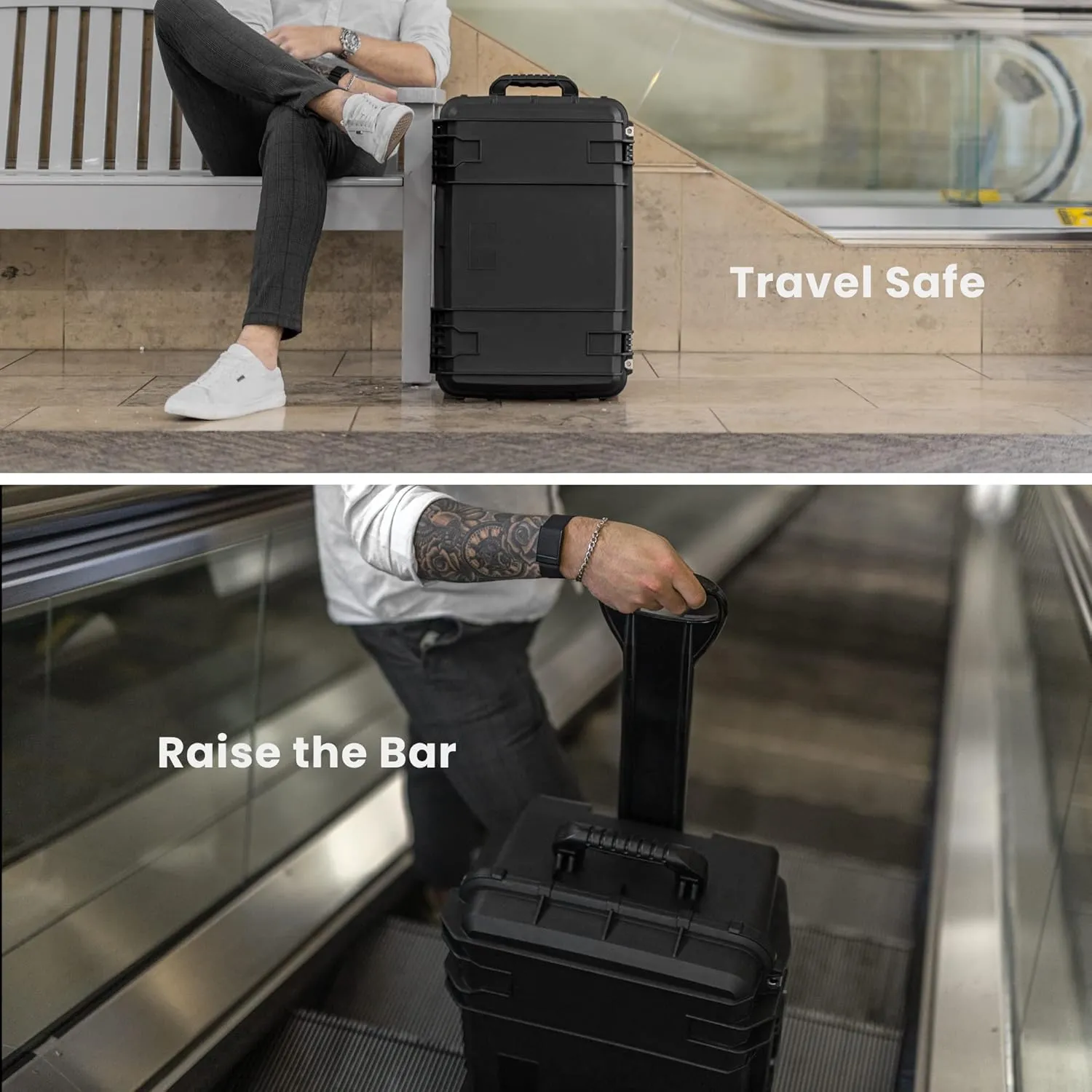 Seahorse 920 Protective Travel Suitcase - TSA Approved/Mil Spec / IP67 Waterproof/USA Made