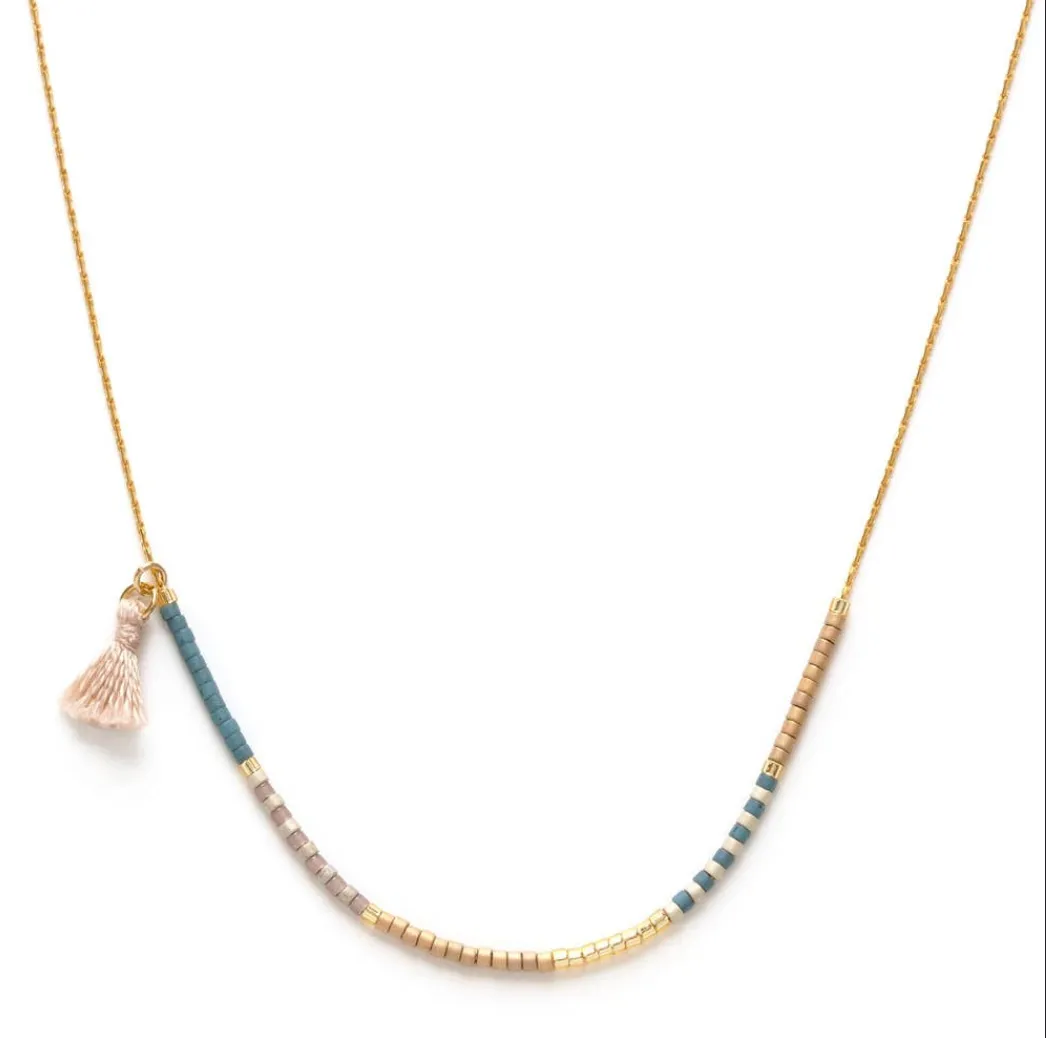 Seashore & Succulents- Japanese Seed Bead Necklaces