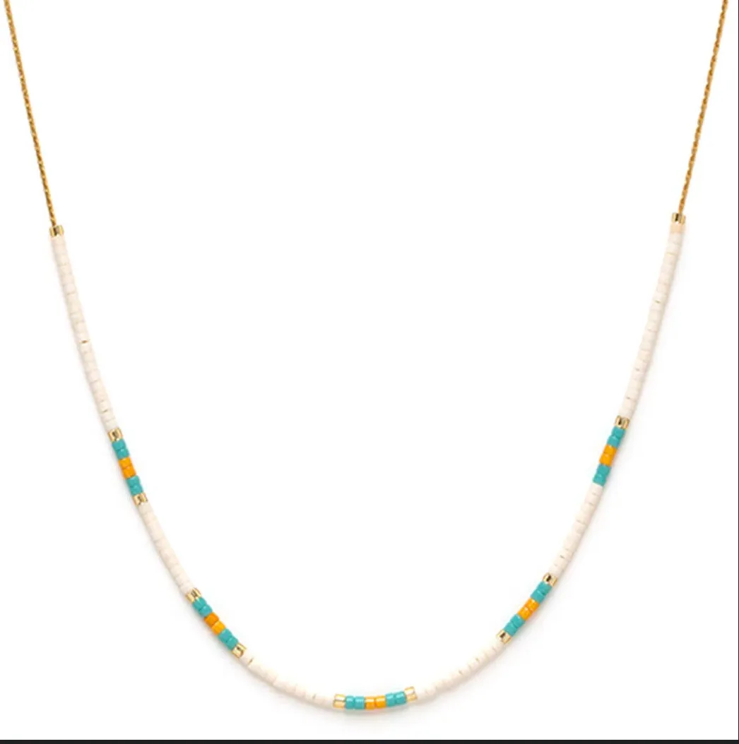Seashore & Succulents- Japanese Seed Bead Necklaces