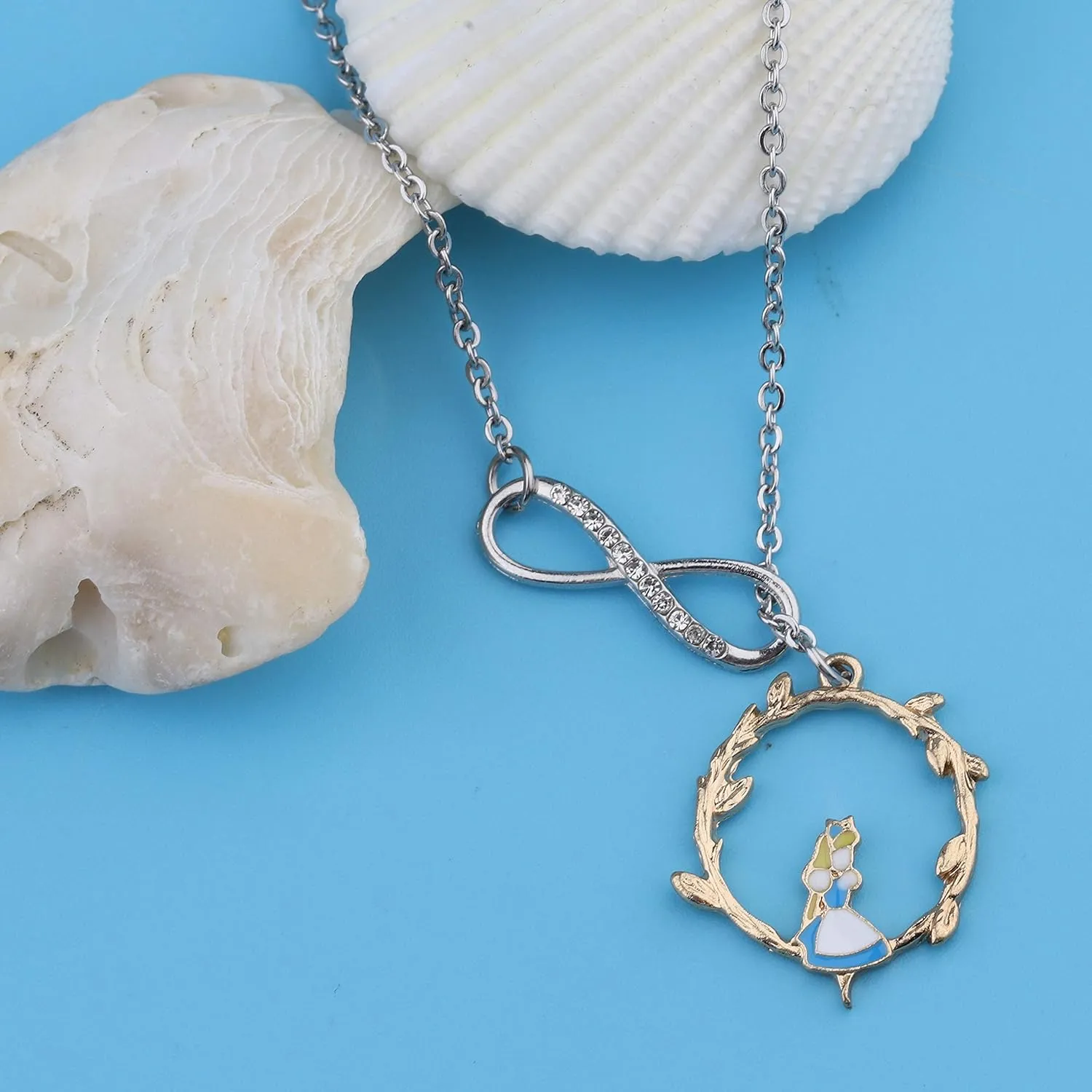 SEIRAA Fairy Charms Pendant Necklace Fairytale Necklace White Rabbit Charm Bracelet for Daughter Girls
