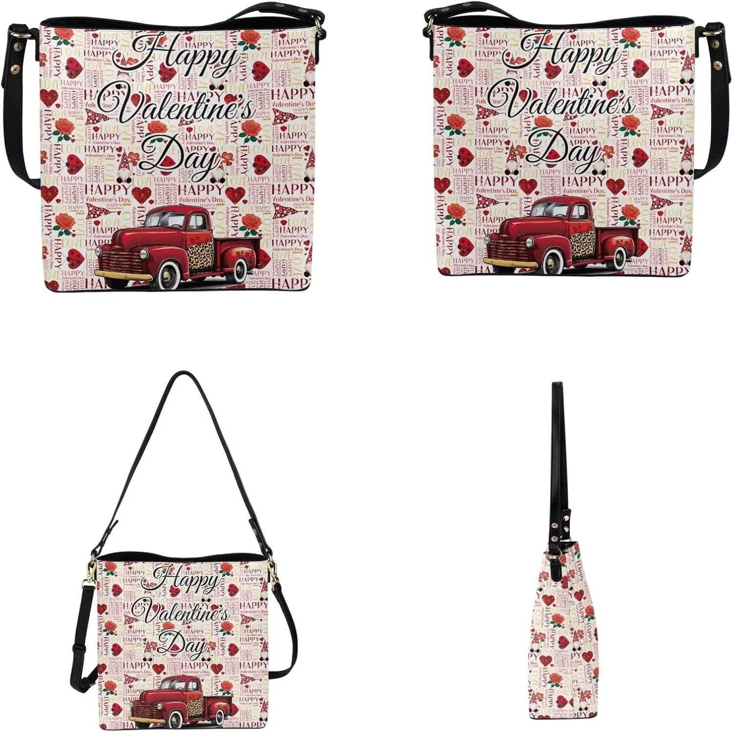 Shoulder Bags Set 2 Piece Saddle Bags Crossbody Bags for Women with Shoulder Strap Wristlet Wallets for Women