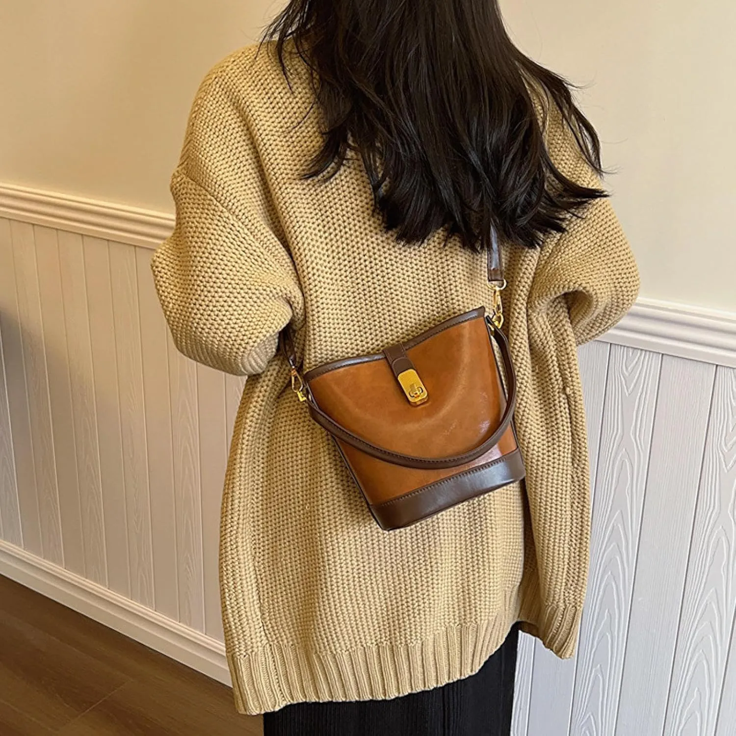 Shoulder Crossbody Bucket Handbags,