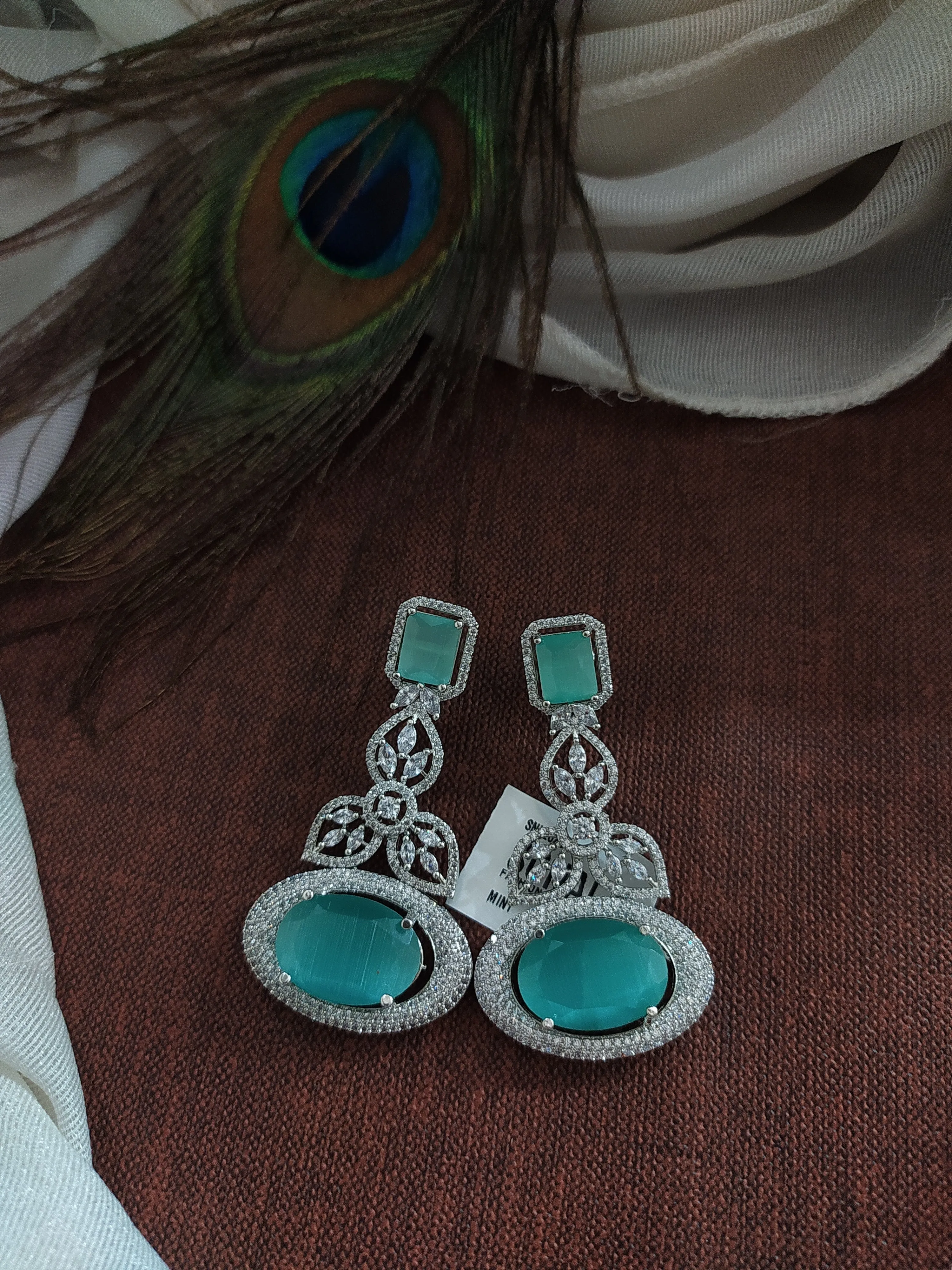 Silver Miscaro Oval & Drop Glossy Earring