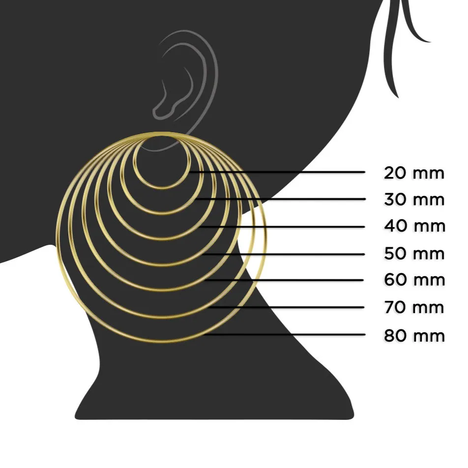 Small Gold Huggie Hoop Earrings 13MM Width Model-ER143