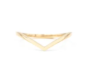 Smooth Emma Chevron Ring (Ready to Ship)