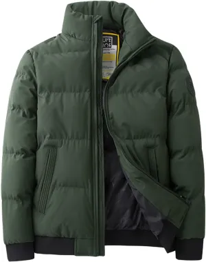 Sport Jackets for Men Men's Hooded Cotton Padded Jacket Extra Thick Warm Short Padded Jacket Jackets