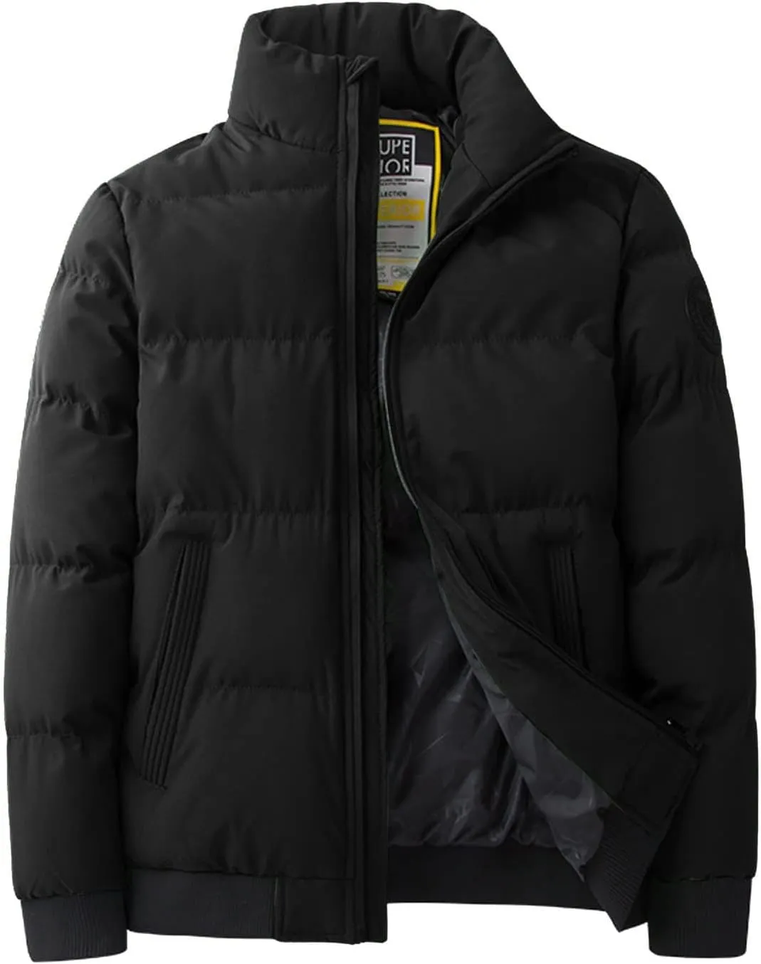 Sport Jackets for Men Men's Hooded Cotton Padded Jacket Extra Thick Warm Short Padded Jacket Jackets