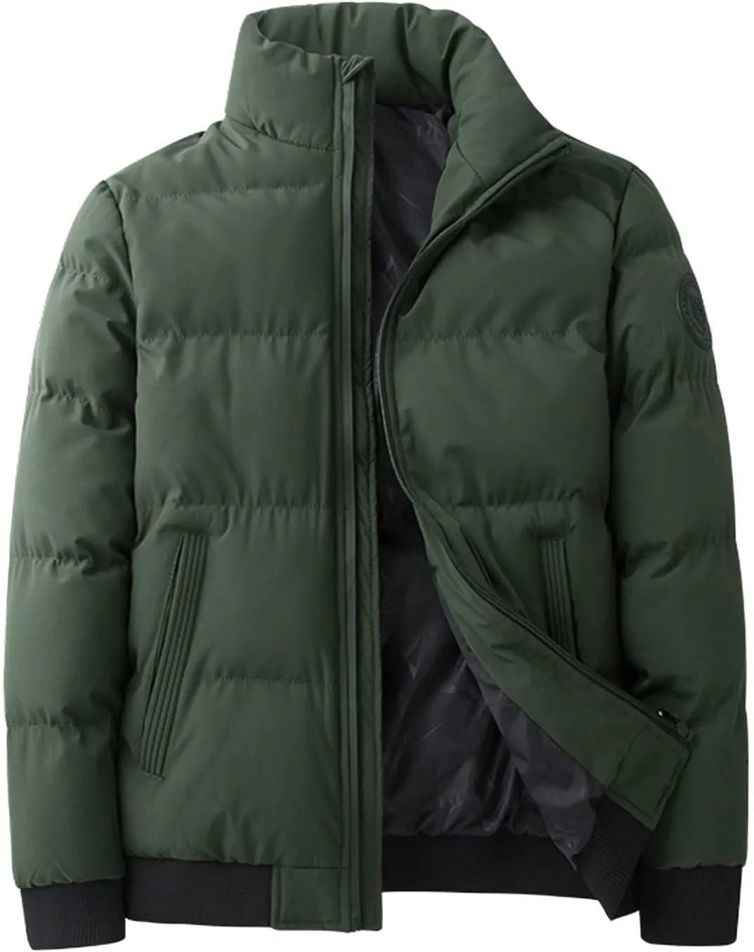 Sport Jackets for Men Men's Hooded Cotton Padded Jacket Extra Thick Warm Short Padded Jacket Jackets