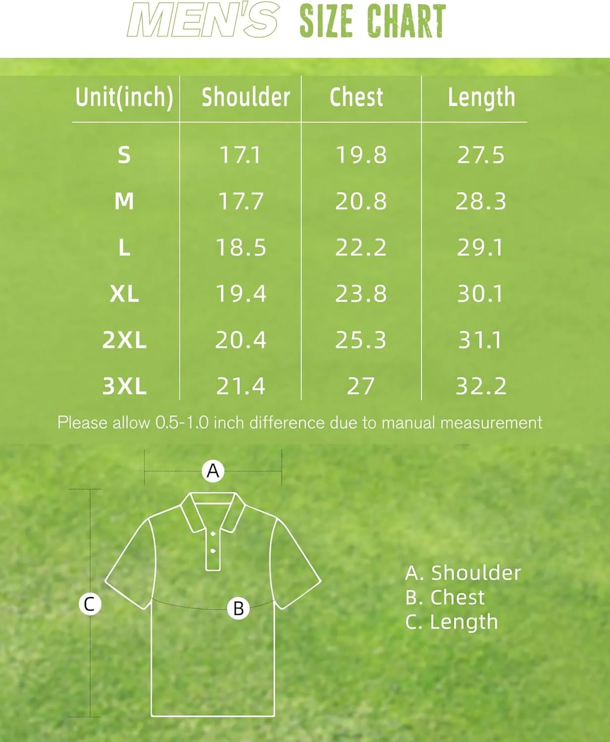 SURF CUZ Golf Shirt Moisture Wicking for Men Dry Fit Polo Shirts Short Sleeve Print Performance 4-Way Stretch