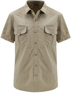 Tactical Hiking Shirts Men Long Sleeve Cargo Work Shirts Summer Outdoor Quick Dry Military Combat Hunting Fishing Shirt
