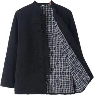 Tang Suit Hanbok Thickened Cotton Jacket Men's Retro Style Padded Jacket Winter Cotton Linen Coat Jacket