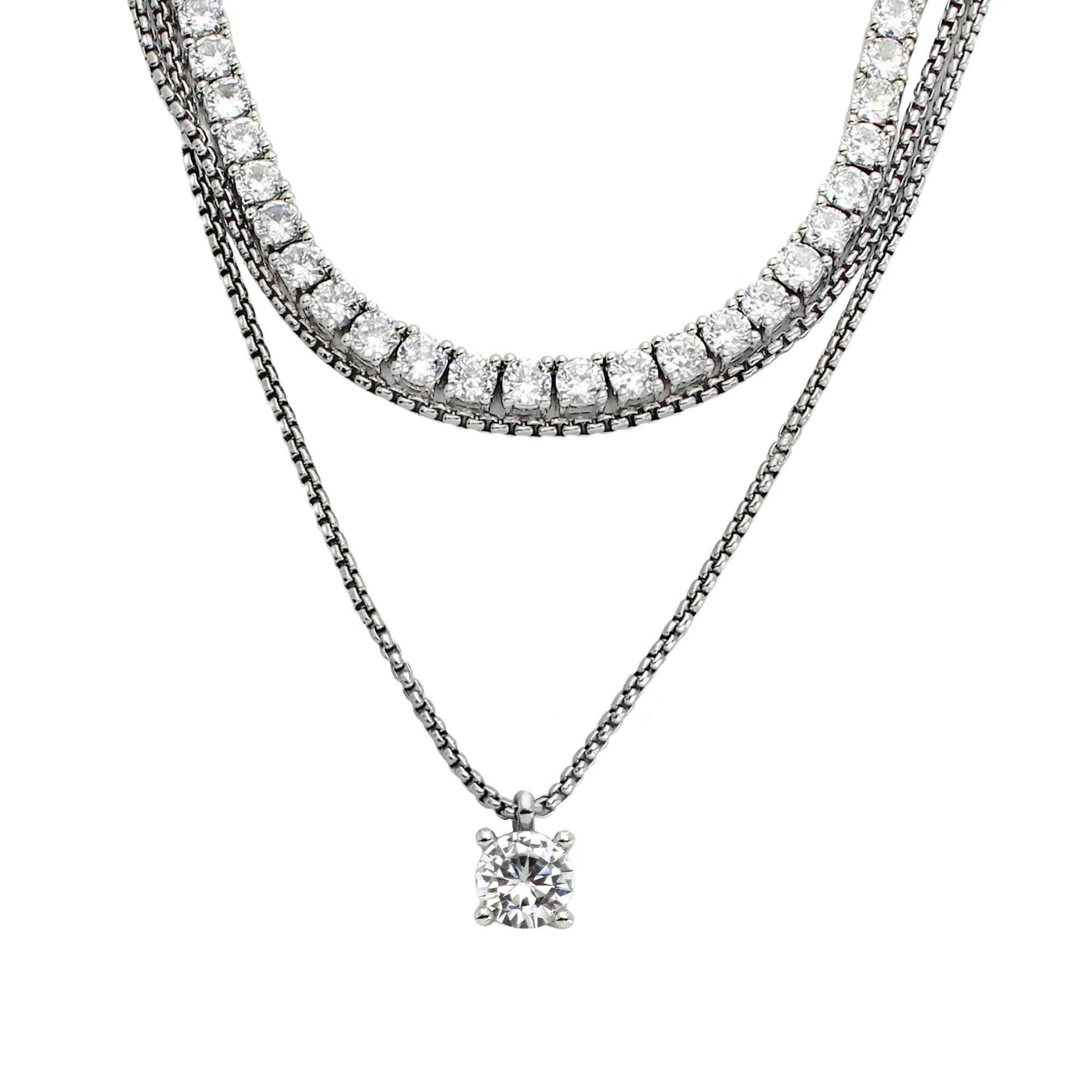 TENNIS NECKLACE SET
