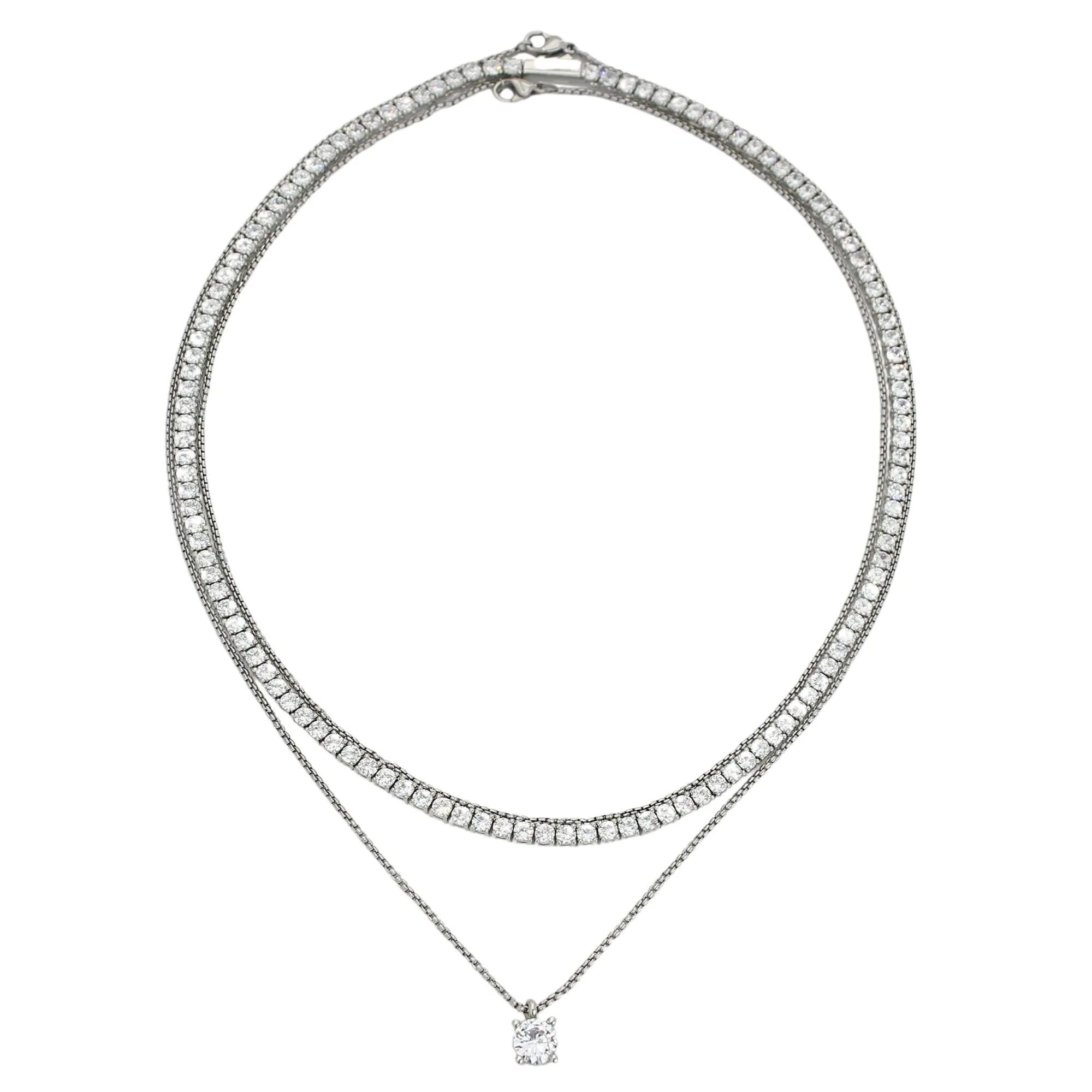 TENNIS NECKLACE SET