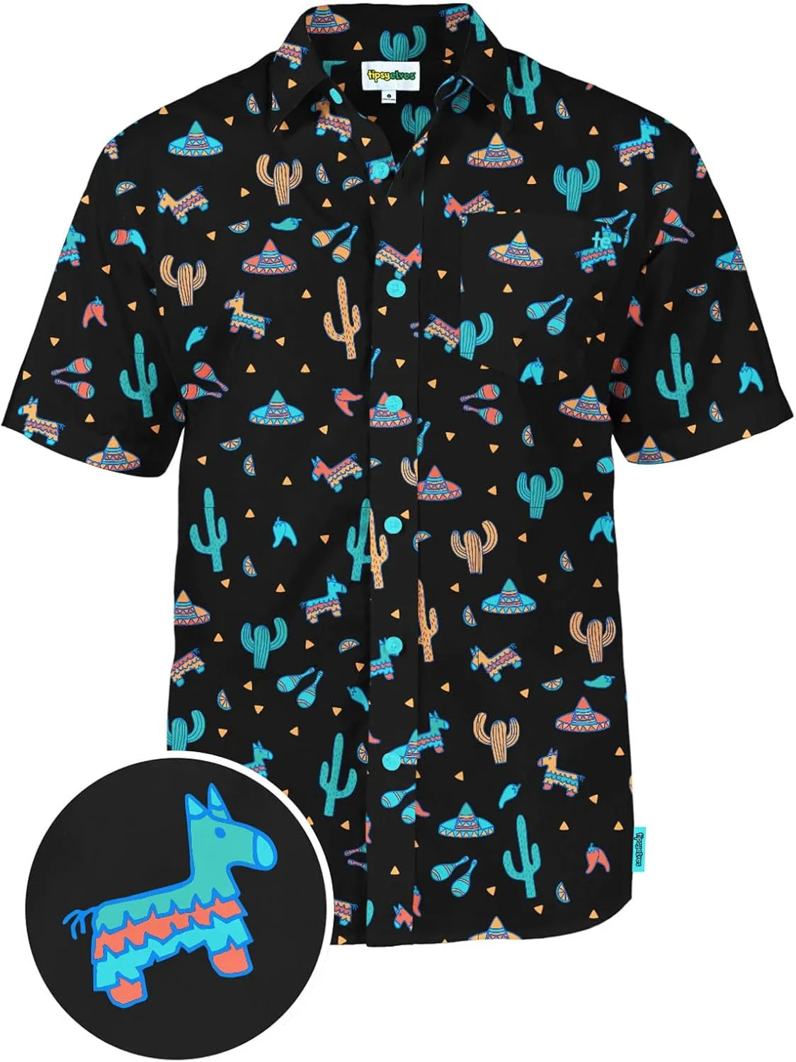 Tipsy Elves Hawaiian Shirts for Men - Mens Casual Beach Summer Shirts - Stretch Fabric with Modern Fit