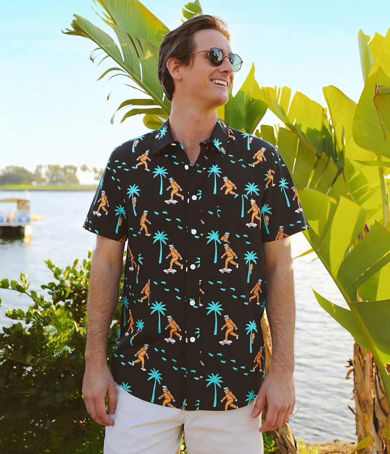 Tipsy Elves Hawaiian Shirts for Men - Mens Casual Beach Summer Shirts - Stretch Fabric with Modern Fit