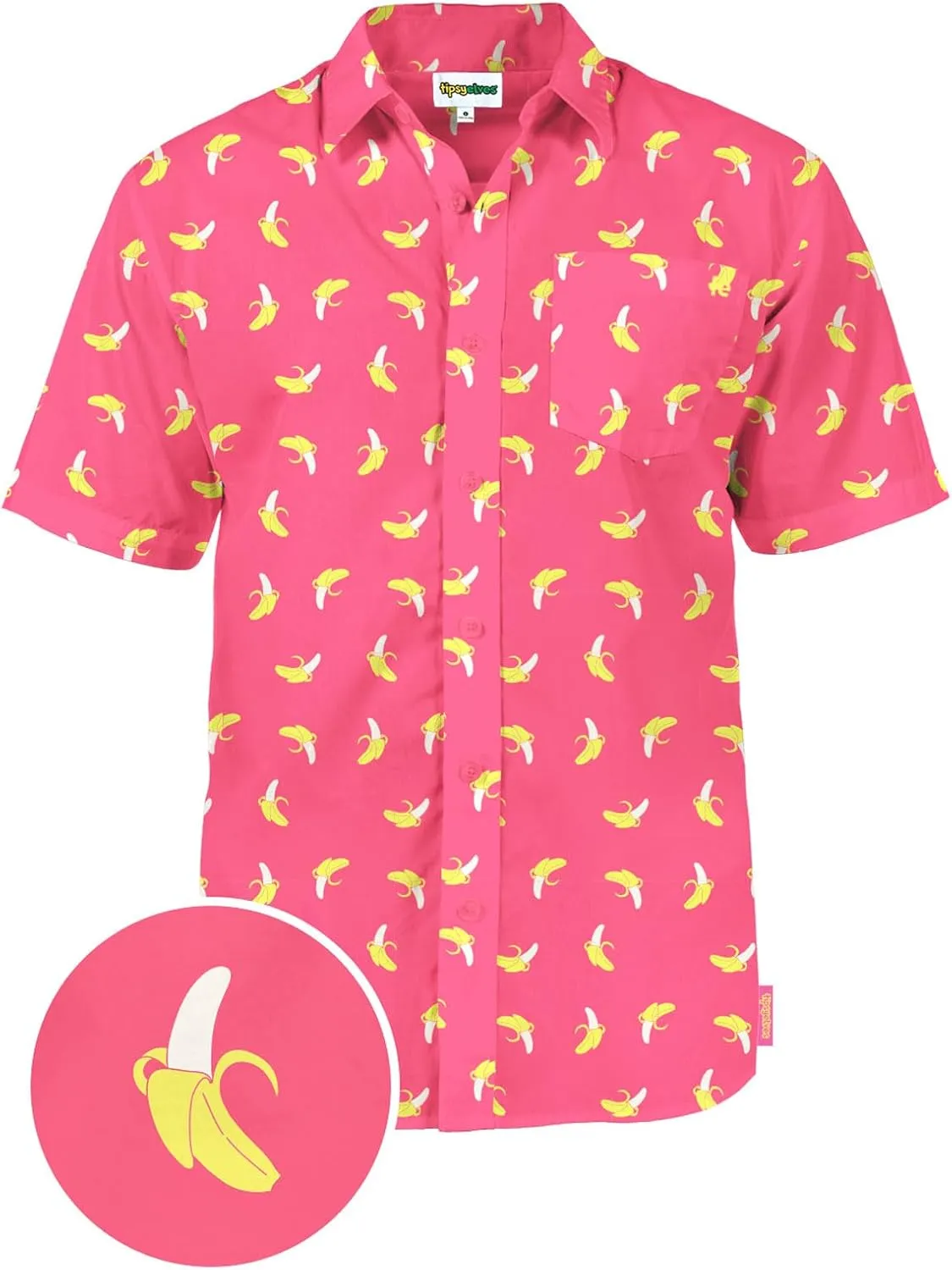 Tipsy Elves Hawaiian Shirts for Men - Mens Casual Beach Summer Shirts - Stretch Fabric with Modern Fit