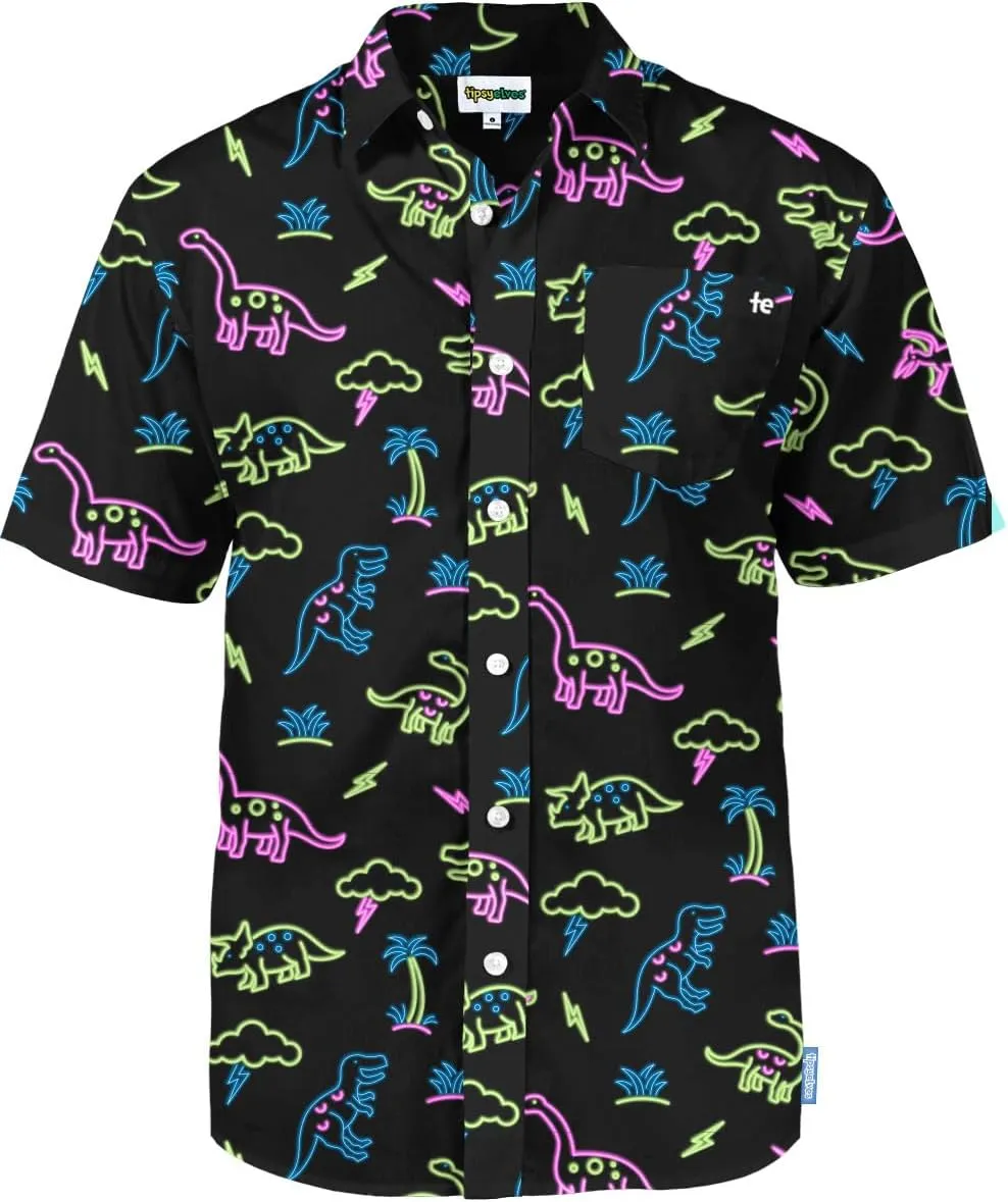 Tipsy Elves Hawaiian Shirts for Men - Mens Casual Beach Summer Shirts - Stretch Fabric with Modern Fit