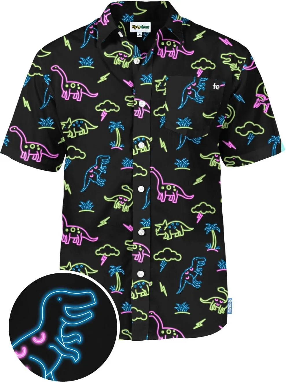 Tipsy Elves Hawaiian Shirts for Men - Mens Casual Beach Summer Shirts - Stretch Fabric with Modern Fit