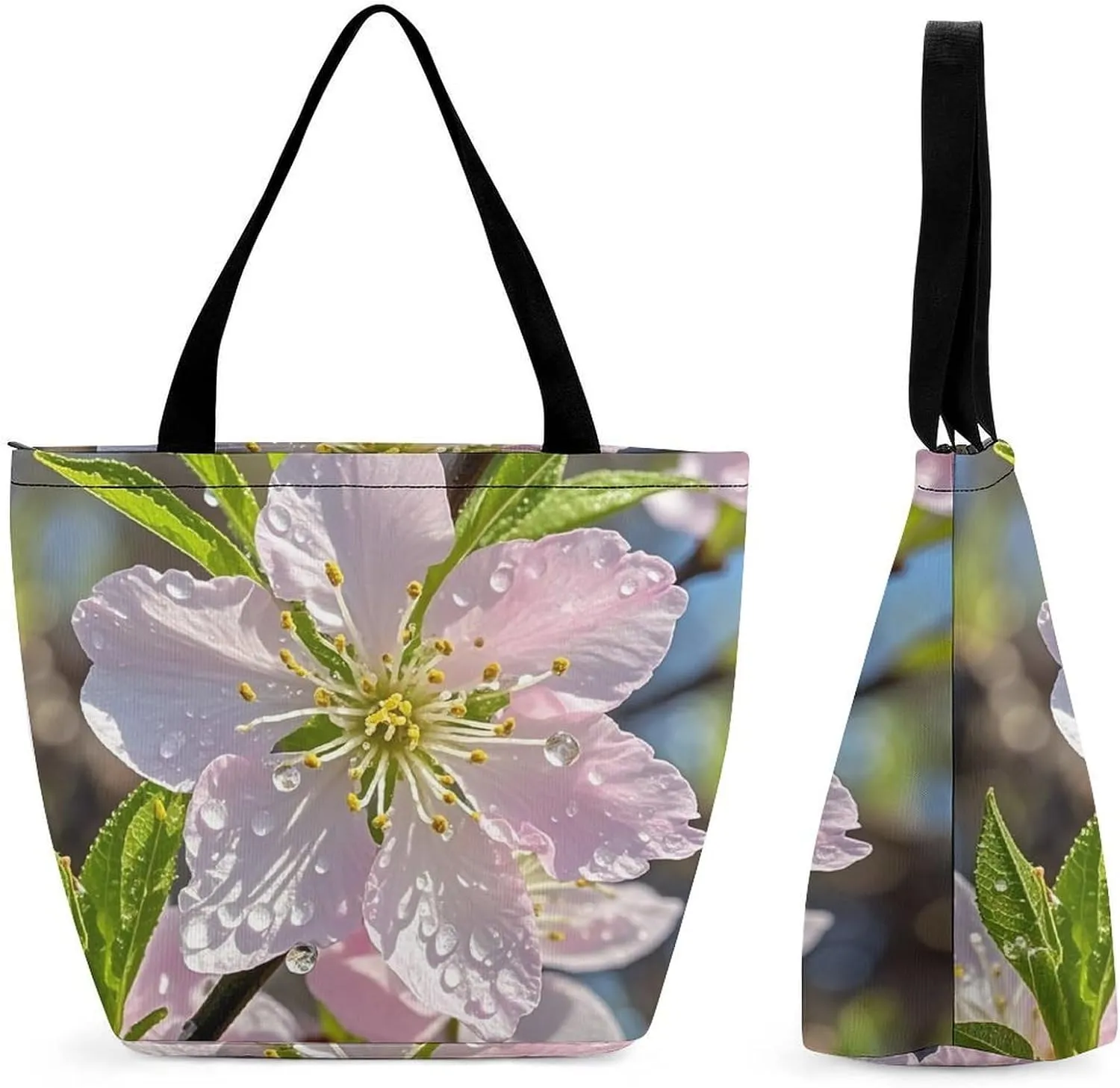 Tote Bag for Women Grocery Bag Red Heads Cranes Foldable Shopping Bags Reusable Large Tote Bag