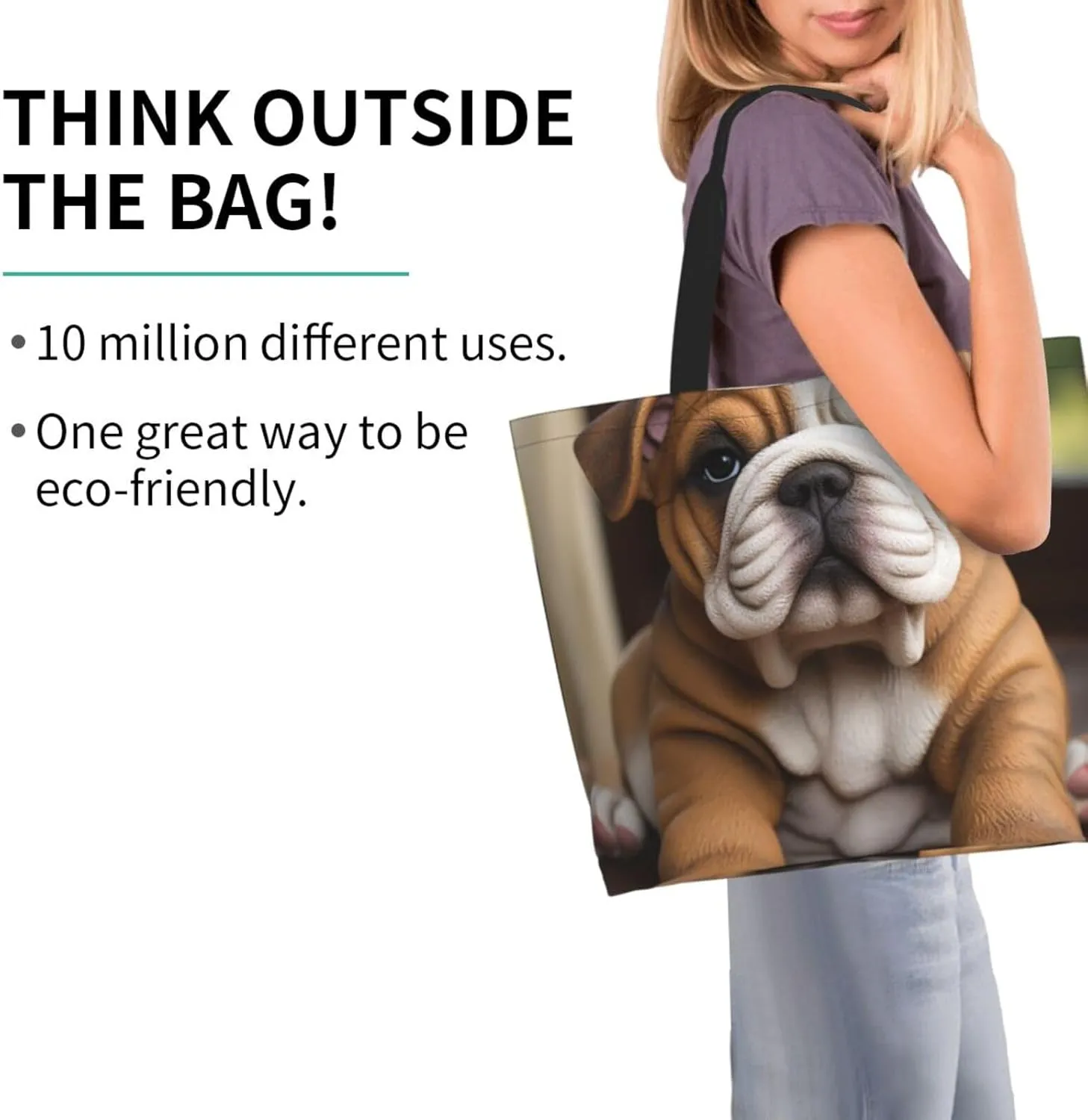 Tote Bag for Women Grocery Bag Reusable Shopping Bag Cartoon Dinosaur Images Handbag Foldable Shoulder Bag