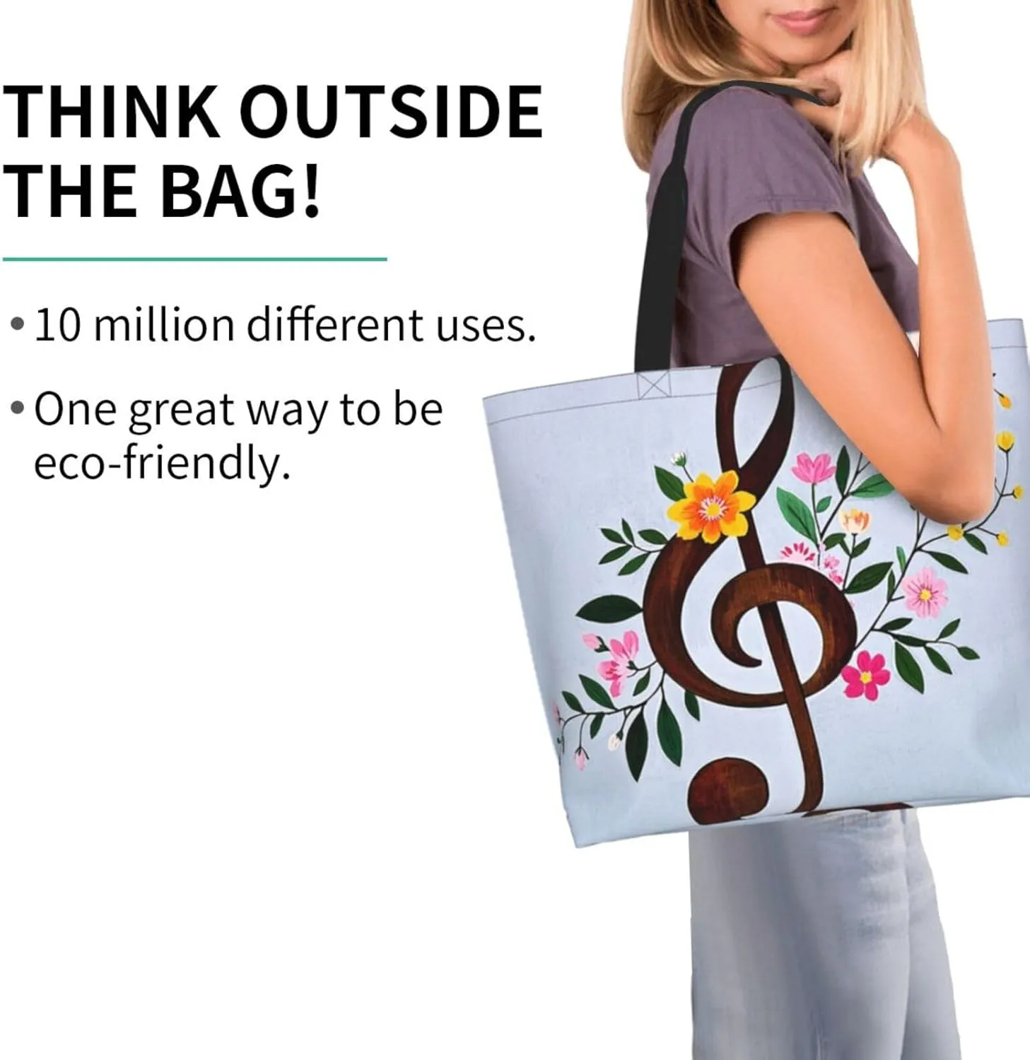 Tote Bag for Women Northern Lights Grocery Bag Foldable Shopping Bags Reusable Large Tote Bag