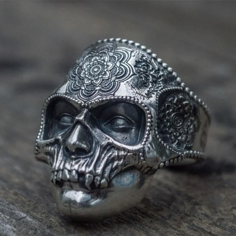 Unique Stainless Steel Heavy Skull Style Men Fashion Rings