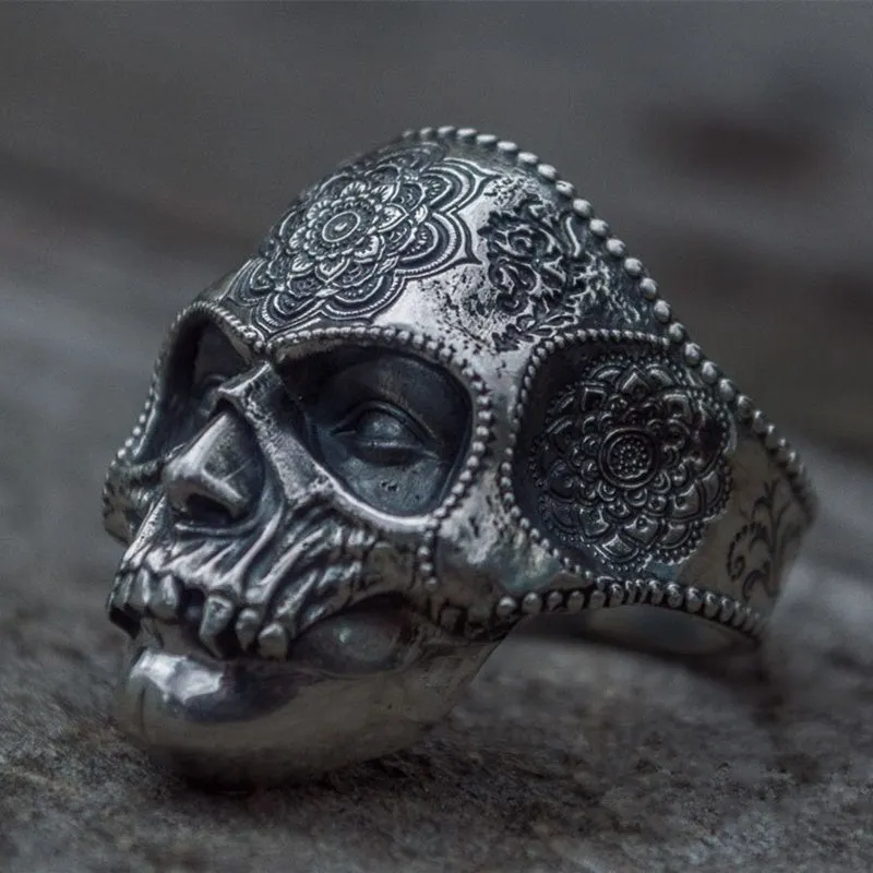 Unique Stainless Steel Heavy Skull Style Men Fashion Rings