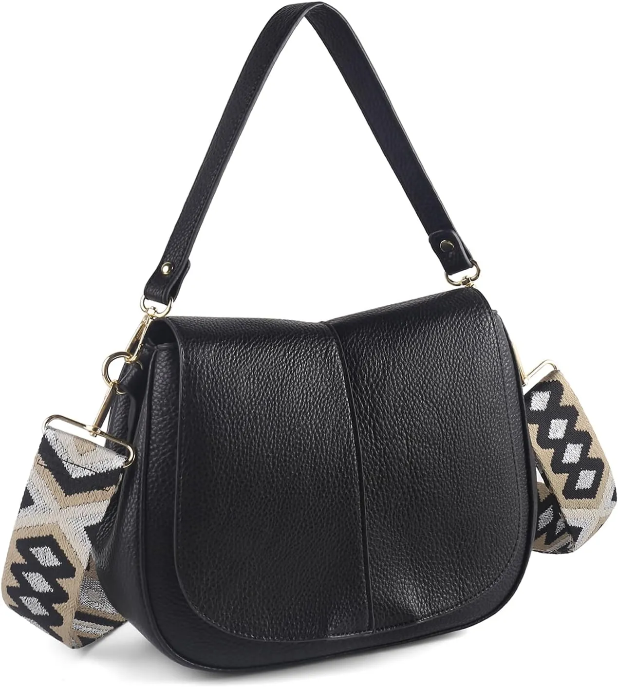 Vegan Leather Hobo Purses, Crossbody Bags for Women, Shoulder Handbags with Wide Strap