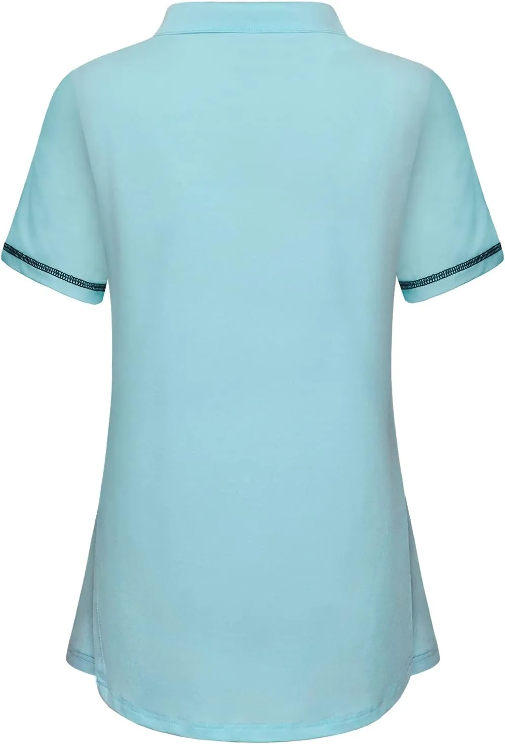 Vldnery Women's Golf Shirts Short Sleeve v Neck Loose Fit Plain Workout Tennis Polo T-Shirts