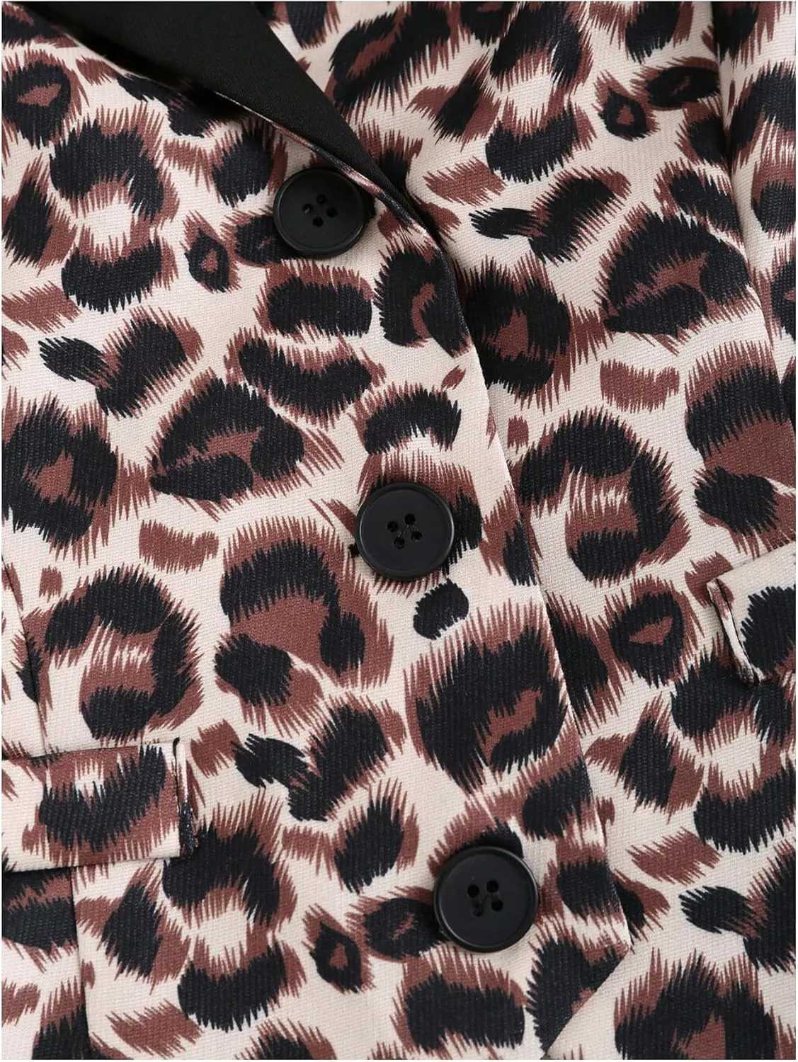 WDIRARA Women's Leopard Print Blazer Vest Button Front Halter Vest Crop Top