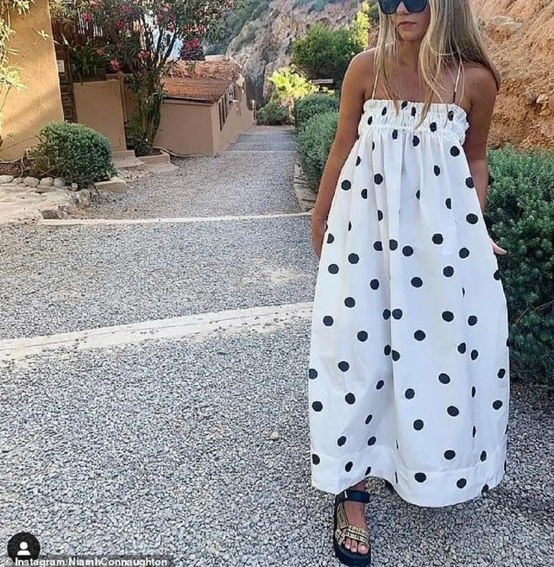 Women Boho Cami Long Dress Polka Dot Spaghetti Strap Flowy Maxi Dress 2025 Summer Beach Vacation Sundress
