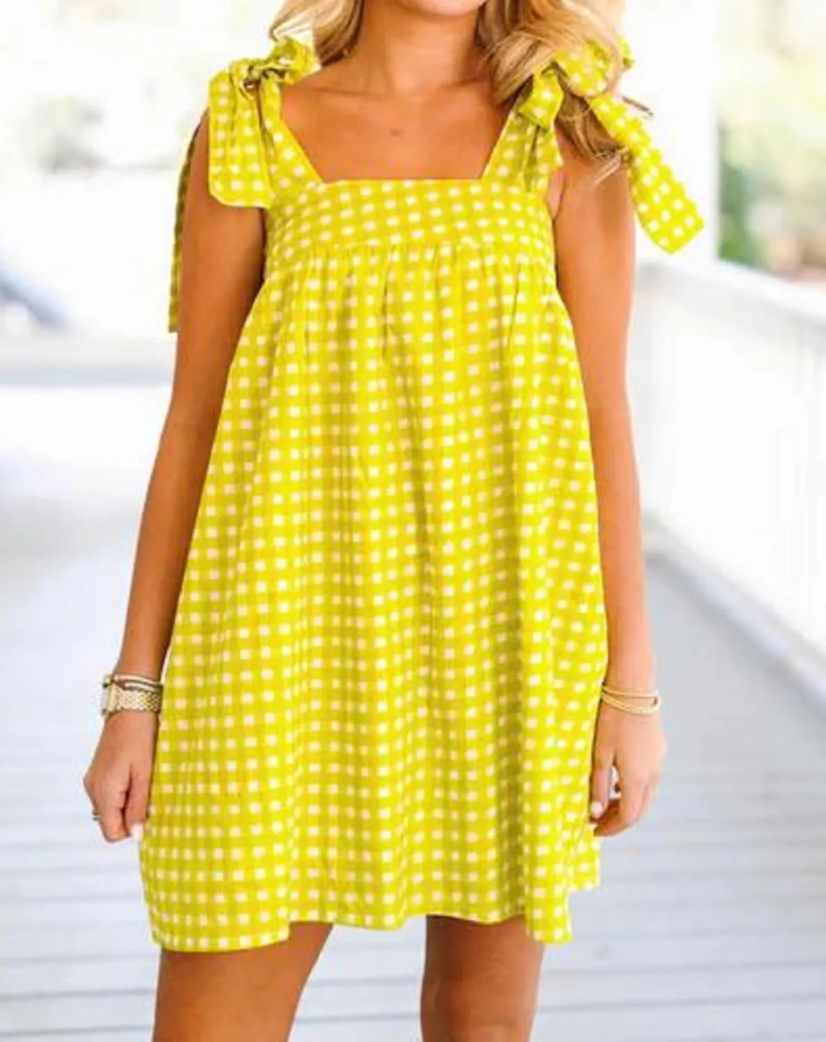 Women Cute Floral Mini Dress Boho Tie Shoulder Babydoll Short Dress Summer Ruffle Flowy Beach Vacation Sundress