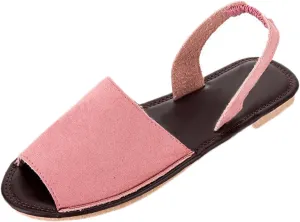 Women Flat Slip on Sandals Summer Casual Fish Mouth Open Toe Elastic Straps Sandals Solid Color Lightweight Comfortable Outdoor Ladies Shoes