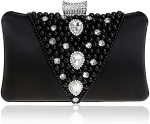 Women Handmade Beaded Evening Bags Pearl Clutch Bags For Party Banquet Tote