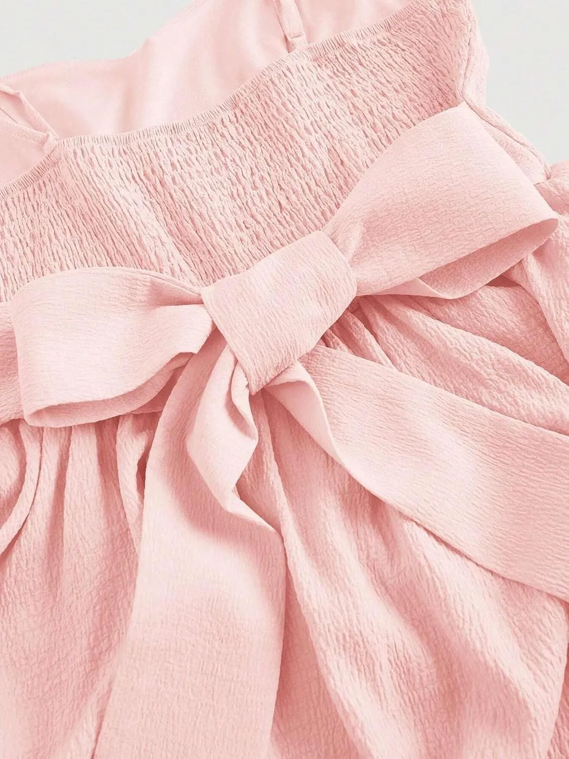 Women's Back Tie Bowknot Summer Dress, Pastel Backless Fashion Short Cami Dresses for Women