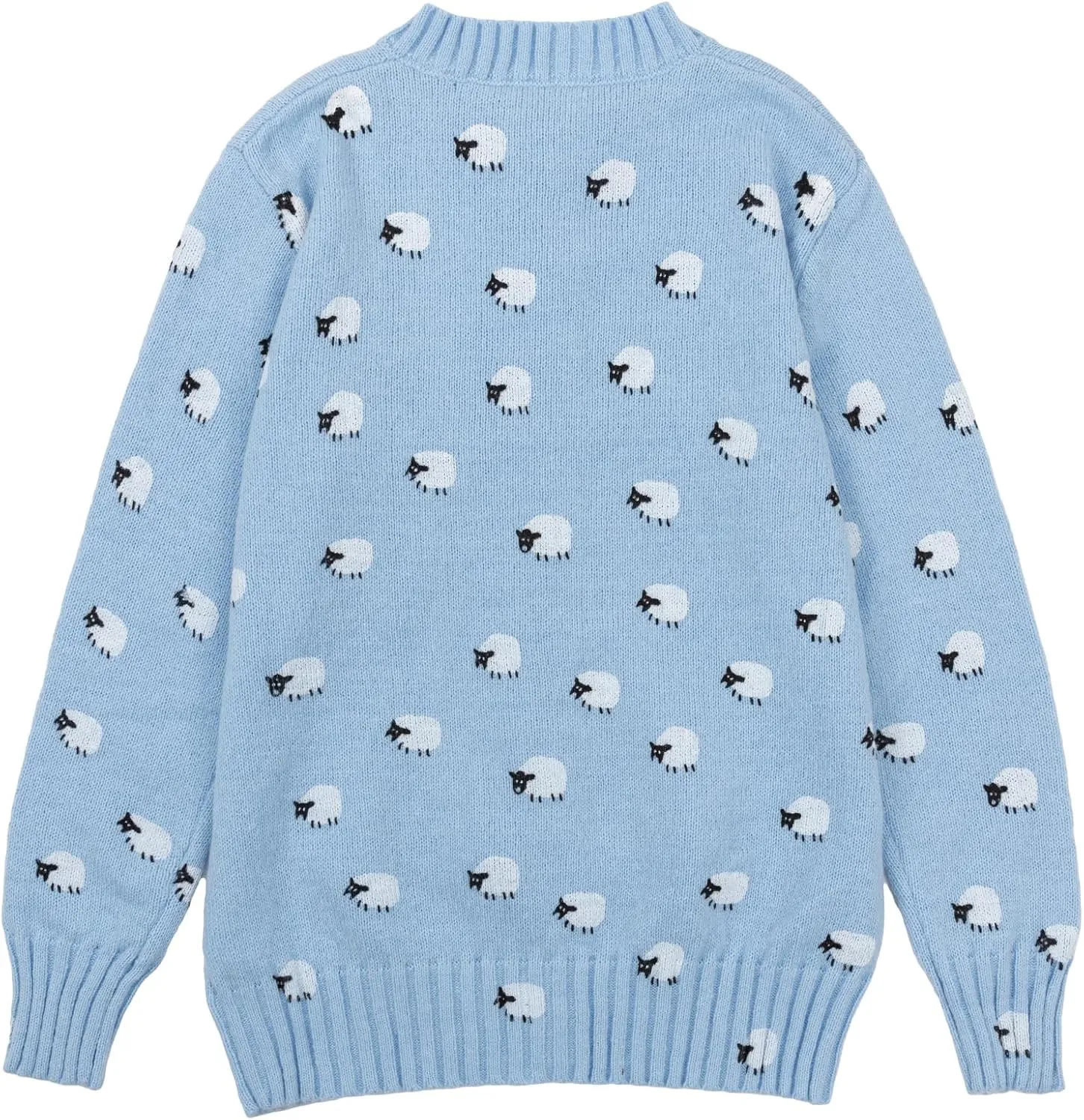 Women's Funny Fall Winter Animal Floral Christmas Tree Long Sleeve Button Knit Cardigan Sweater