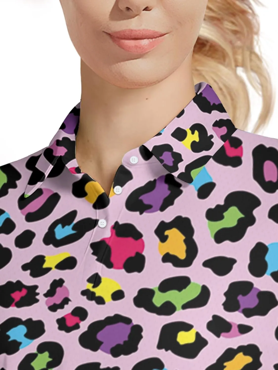 Womens Golf Shirt Funny Polo Shirts for Women Crazy Golf Outfit, Small, Aop-wpol-64653