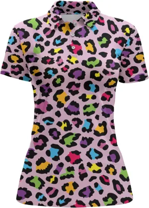 Womens Golf Shirt Funny Polo Shirts for Women Crazy Golf Outfit, Small, Aop-wpol-64653